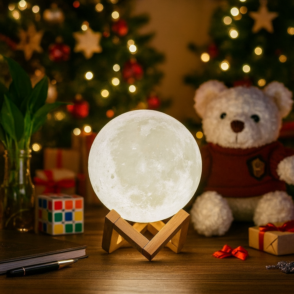 LunaGlow Touch Moonlamp“ – Stilvolles, modernes Mondlicht für dein Zuhause